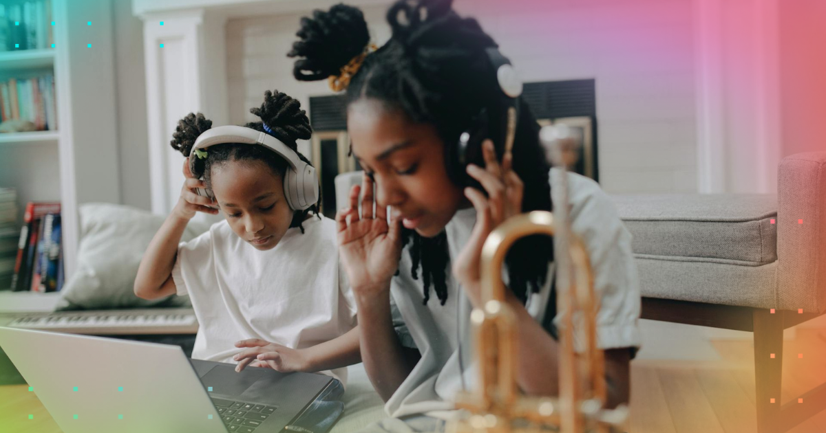 Girls listening to music