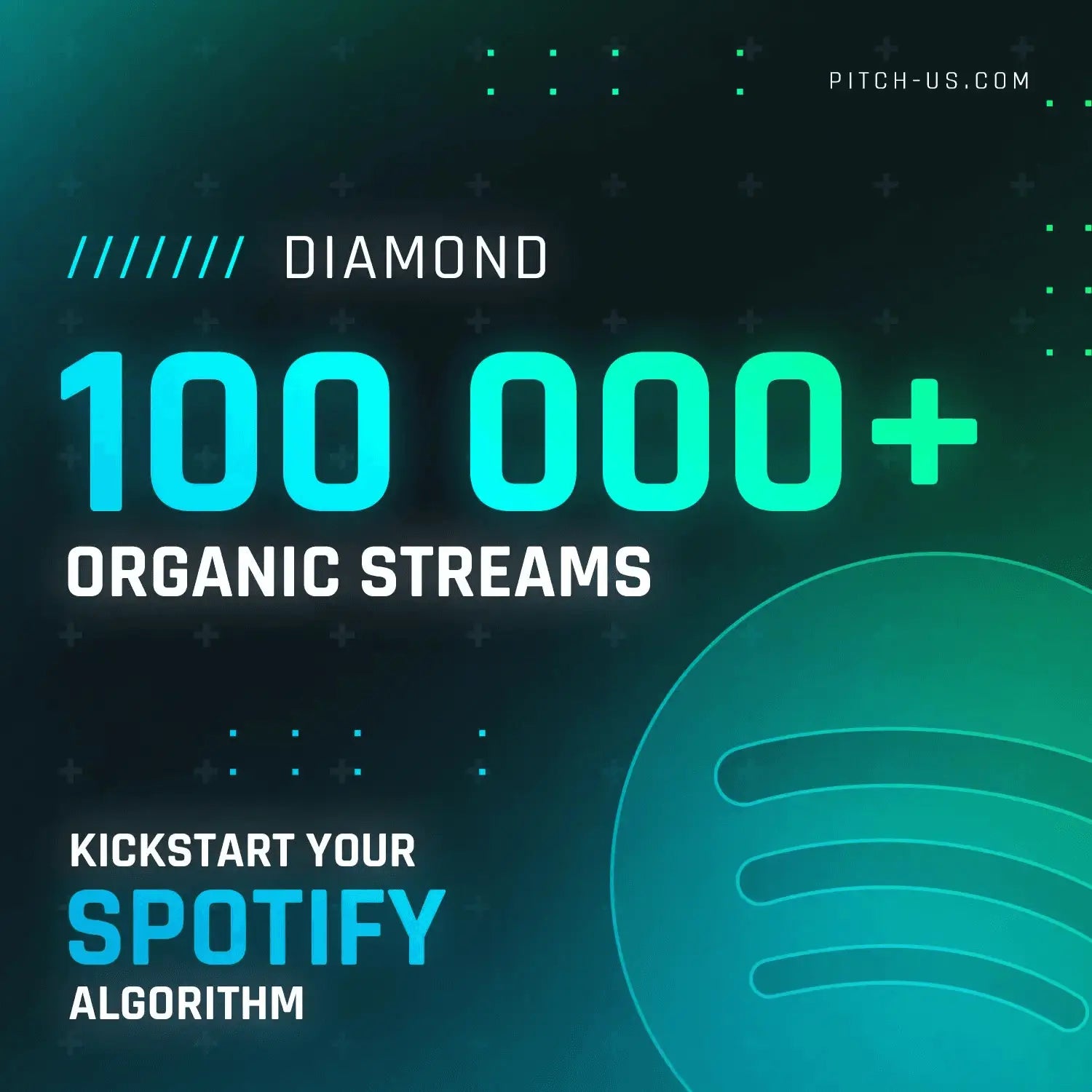 Diamond 100,000+ organic Spotify streams promotion