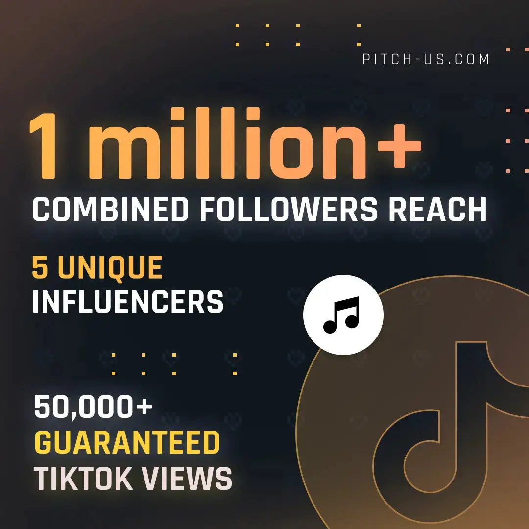 5xTikTok Influencers Campaign (1million+ Followers Reach) Pitch-Us