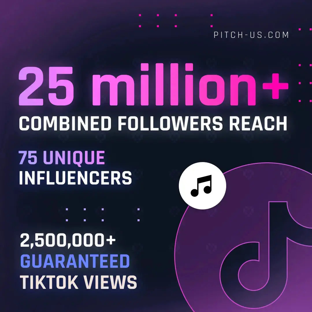 75x TikTok Influencers SoundCampaign (25million+ Followers Reach) Pitch-Us