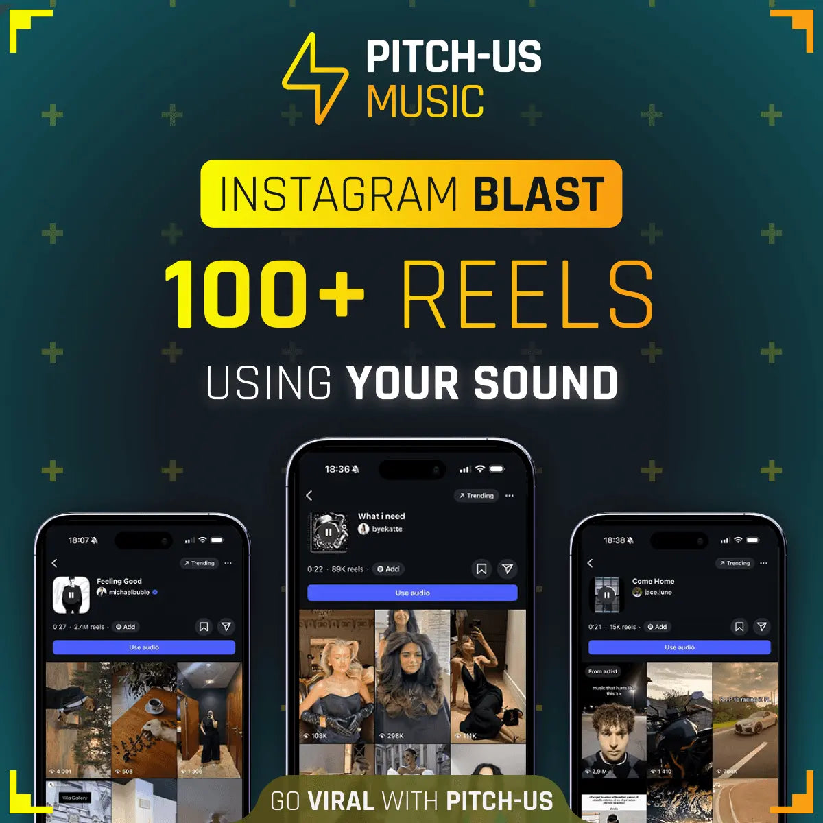 Instagram Blast - 100+ Reels Pitch-Us