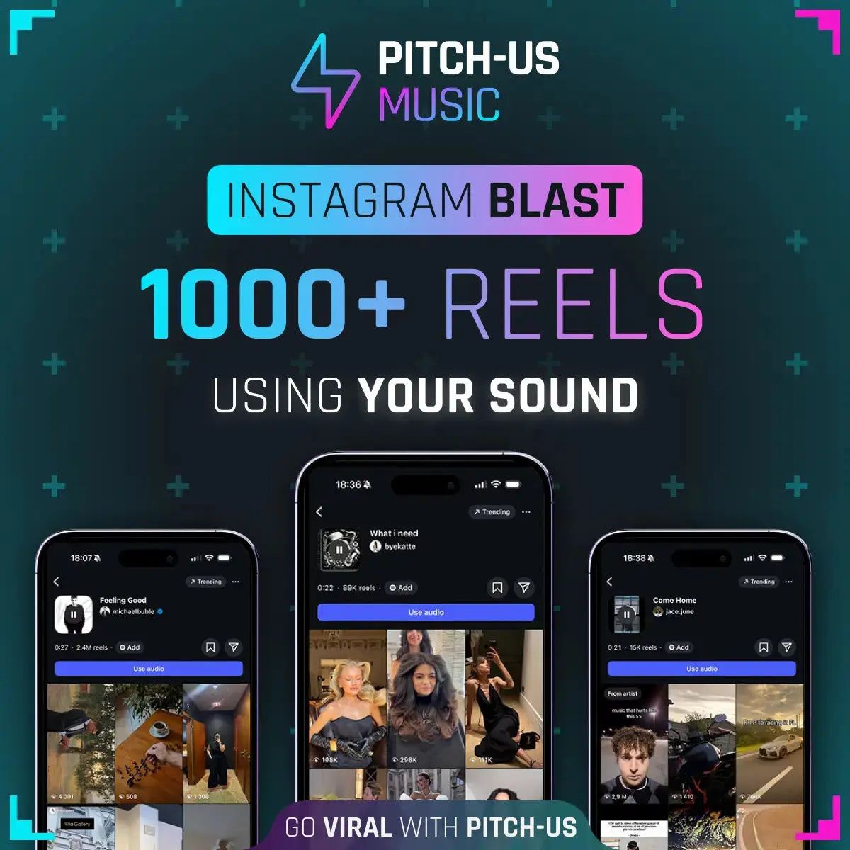 Instagram Blast - 1000+ Reels Pitch-Us