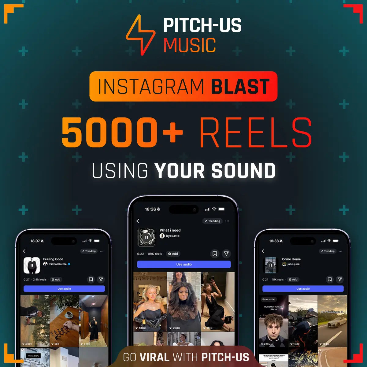 Instagram Blast - 5000+ Reels Pitch-Us