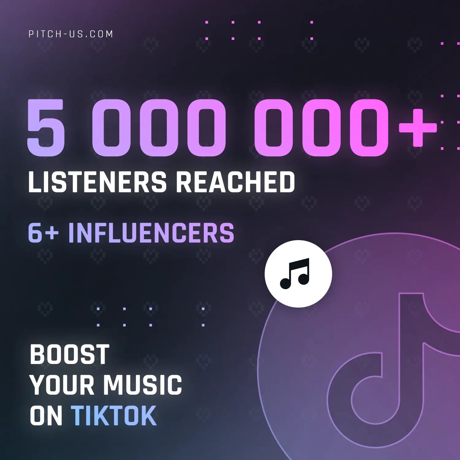 TikTok Tailored (5,000,000+ Listeners) Pitch-Us