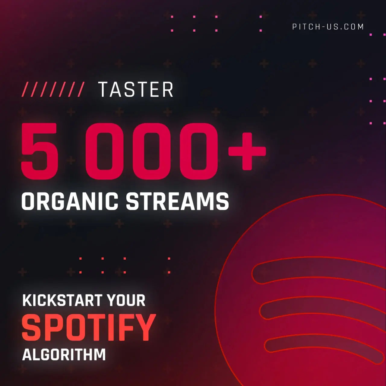 Taster (5,000+ Organic Streams) Pitch Us